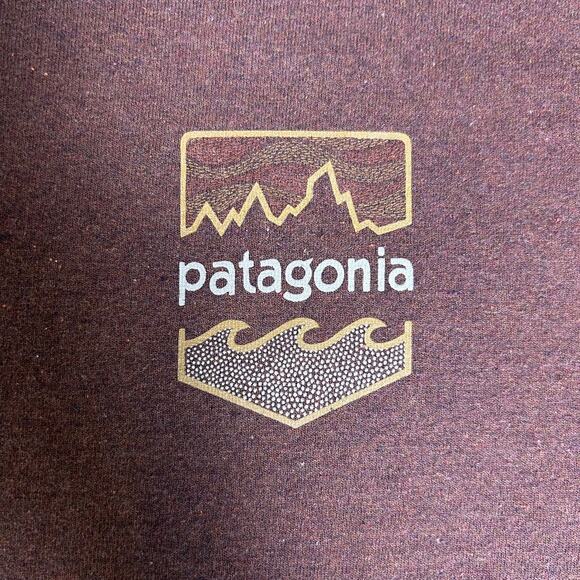 Patagonia Long Sleeve T Shirt Mens Small Brown Crew Neck Logo Outdoor Basic - Picture 3 of 8
